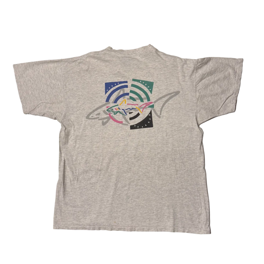 VINTAGE GREG NORMAN GREY W/ SHARK T-SHIRT (XL)