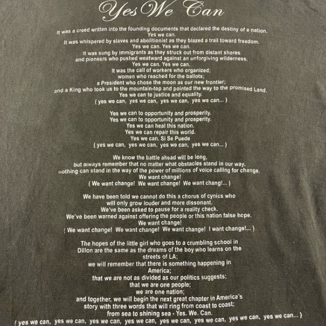 Obama "Yes We Can" Black T-shirt (3XL)