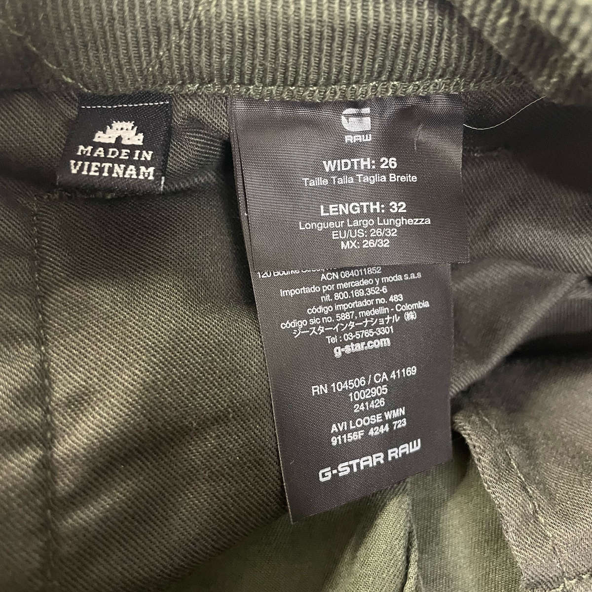 G-Star Dark Olive Pants – New with Tags – Size 26