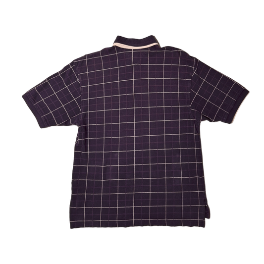 VINTAGE TOMMY HILFIGER PURPLE CHECK POLO (XL)