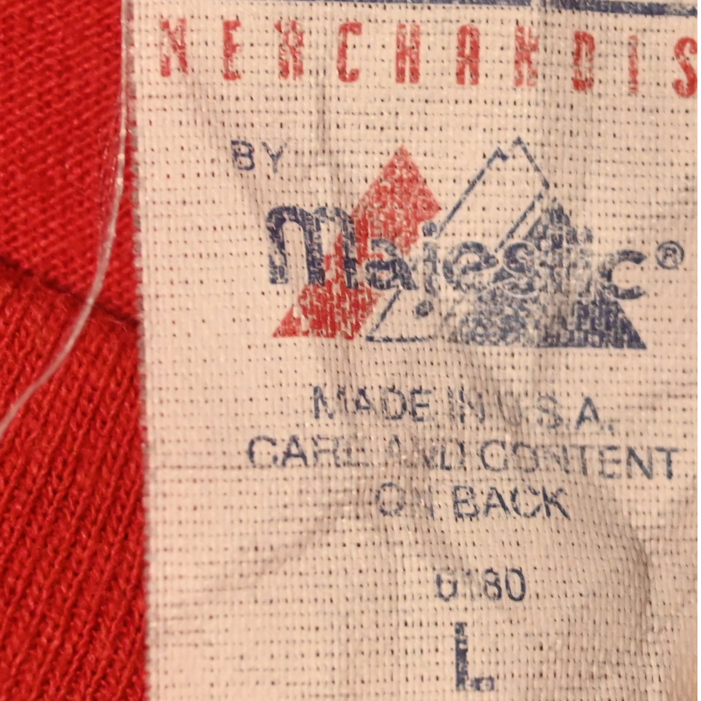 VINTAGE CARDINALS SHIRT WITH BUTTONS RED T-SHIRT (L)