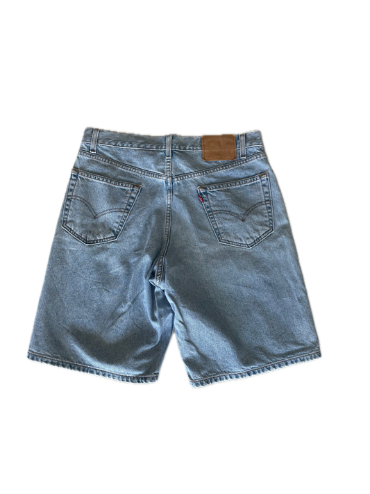 Vintage Levi Orange Tab Denim Shorts Blue Wash (34)