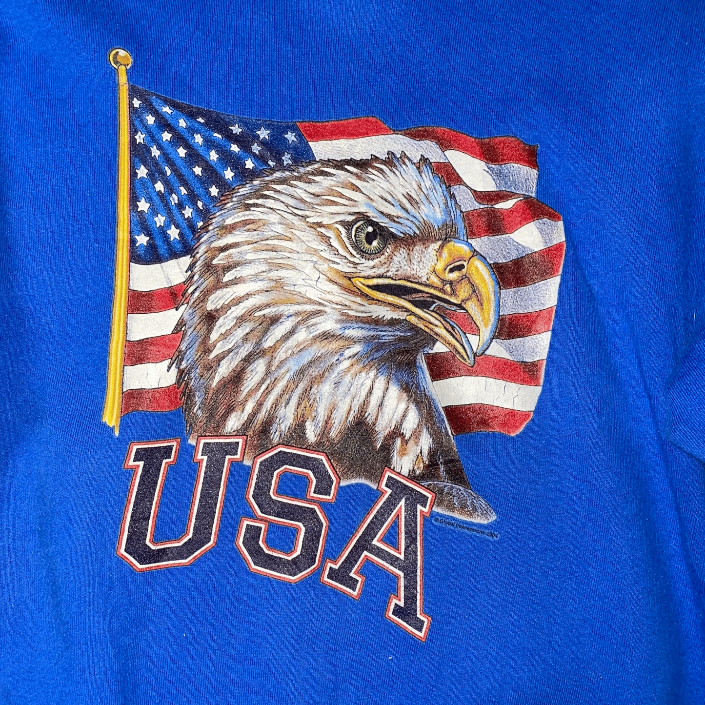 VINTAGE 1995 BLUE USA EAGLE SWEATER (M)