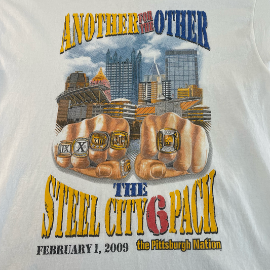 2009 Pittsburgh Steelers 'Another One' White T-Shirt (L)