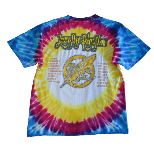 Vintage 1998 Jimmy Page & Robert Plant 'ZOSO' U.S. Tour Tie-Dye T-Shirt (XL)