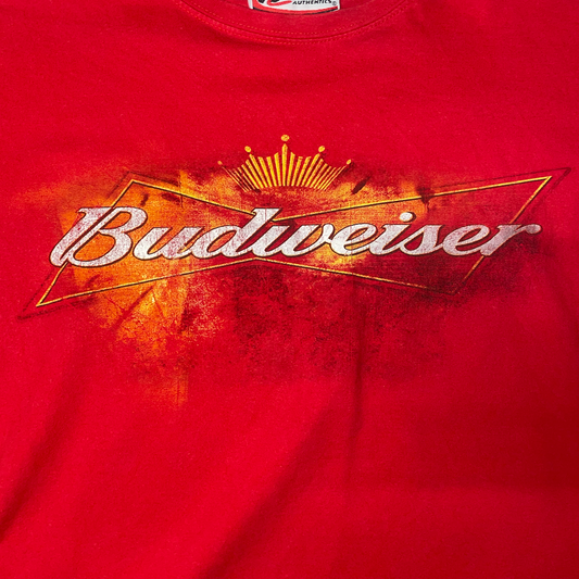 Vintage Red Budweiser Chase Authentic Dale Jr. T-shirt (L)