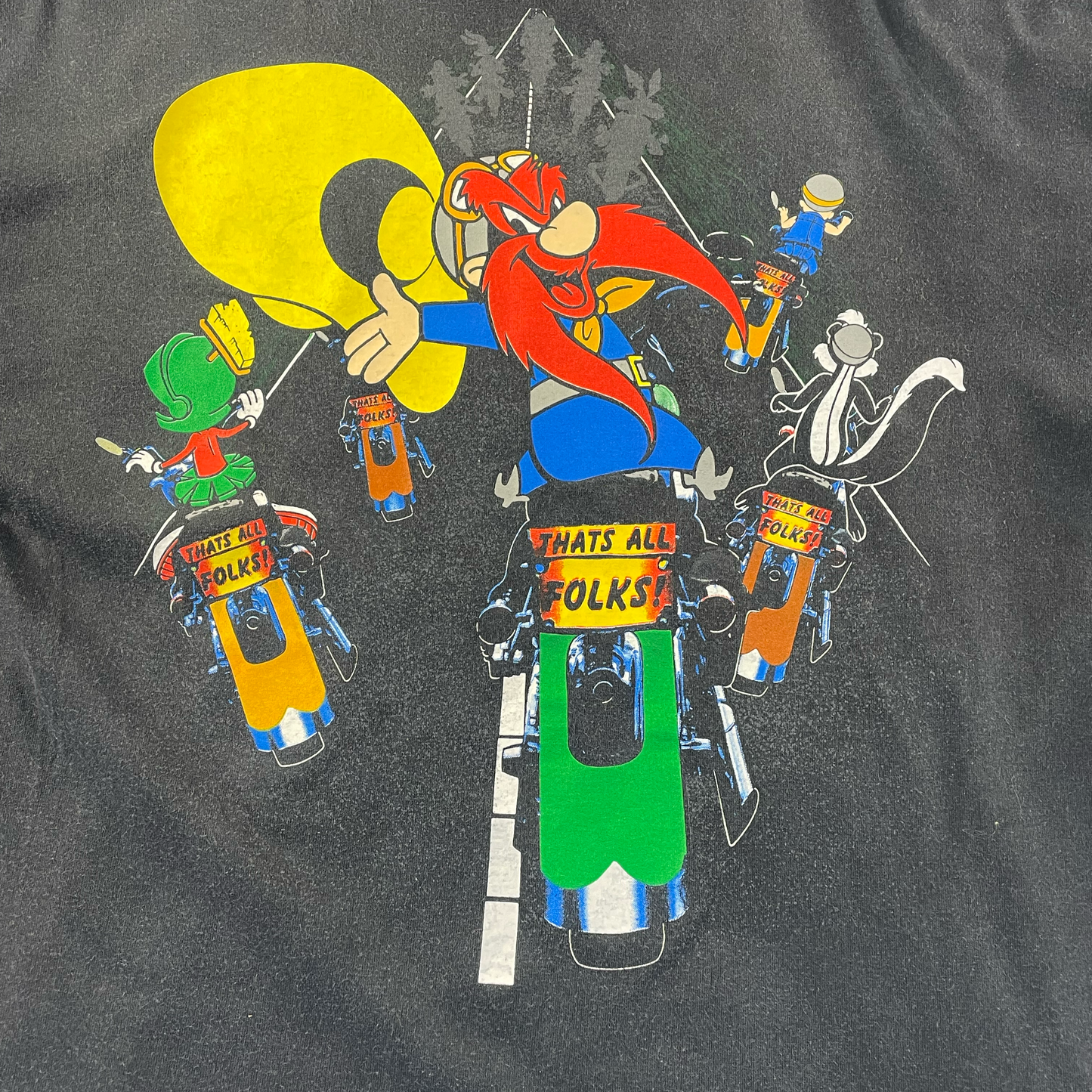 Vintage 1993 Looney Tunes Motorcycle Club Double Sided T-shirt (L)