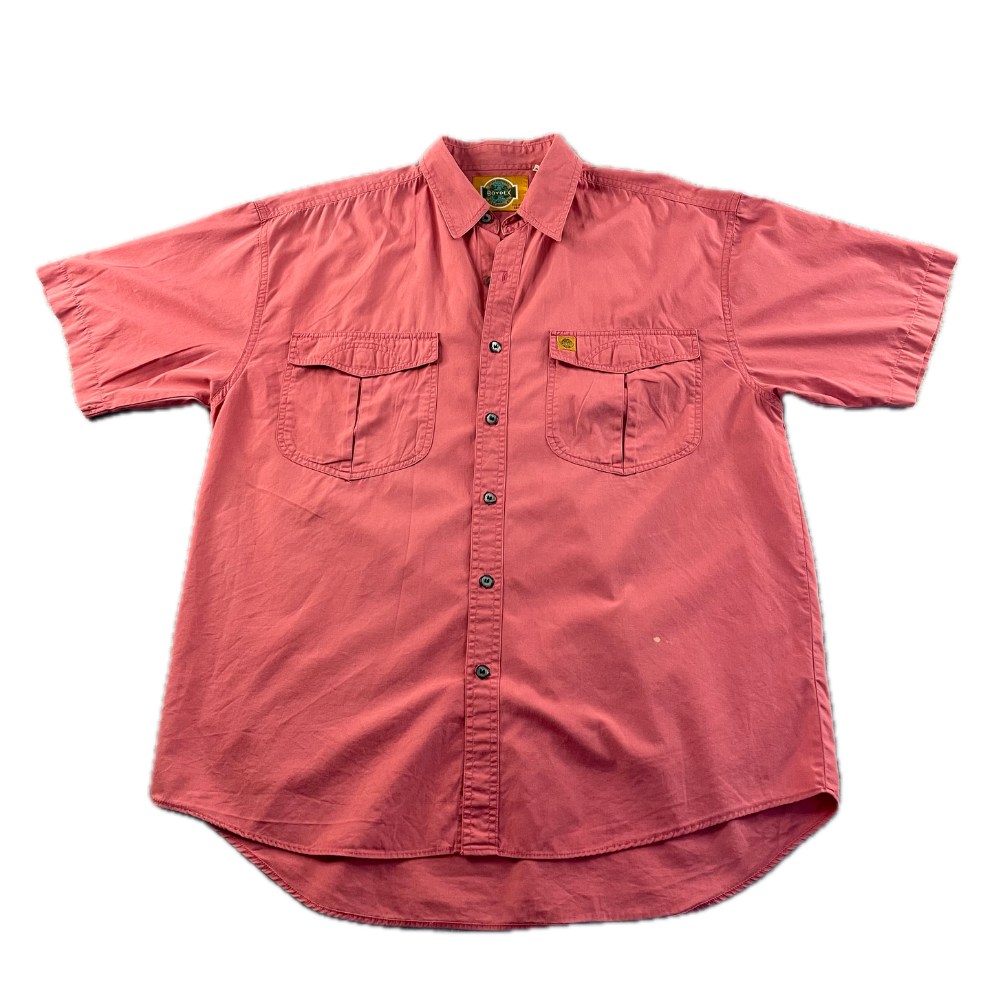 Vintage Boydex Peach Short-Sleeve Button-Up (M)