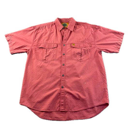 Vintage Boydex Peach Short-Sleeve Button-Up (M)