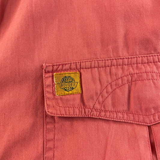 Vintage Boydex Peach Short-Sleeve Button-Up (M)
