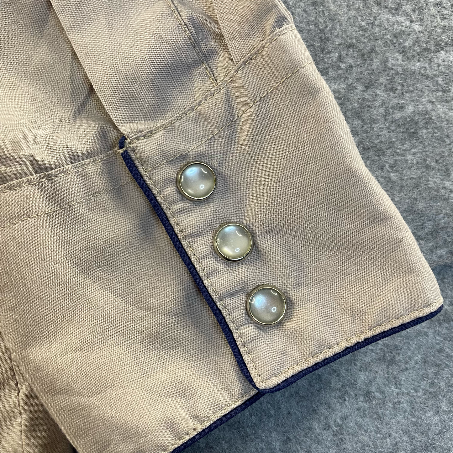 Vintage Rocking Ranch Wear Grey Long-Sleeve Button-Up (L)