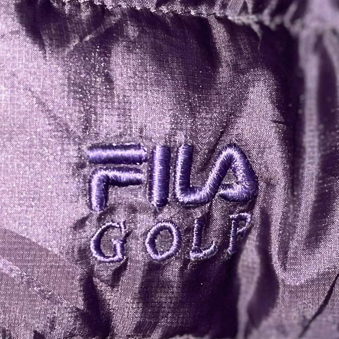VINTAGE FILA PURPLE GOLF PUFFER JACKET (XL)