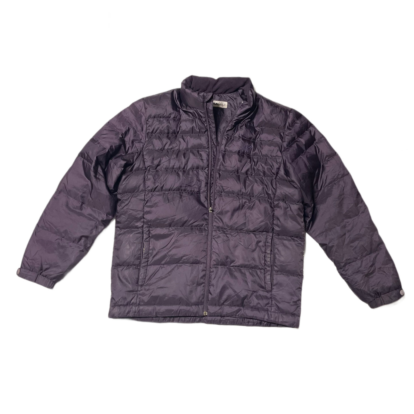 VINTAGE FILA PURPLE GOLF PUFFER JACKET (XL)