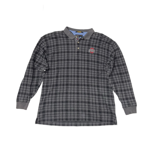 VINTAGE OHIO STATE LONG-SLEEVE GOLF POLO (L)