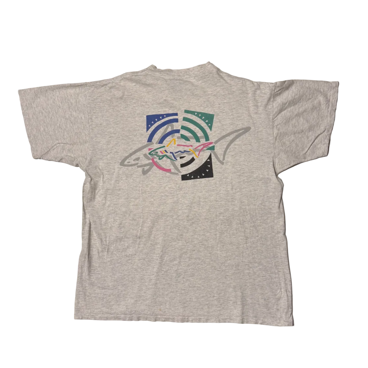 VINTAGE GREG NORMAN GREY W/ SHARK T-SHIRT (XL)