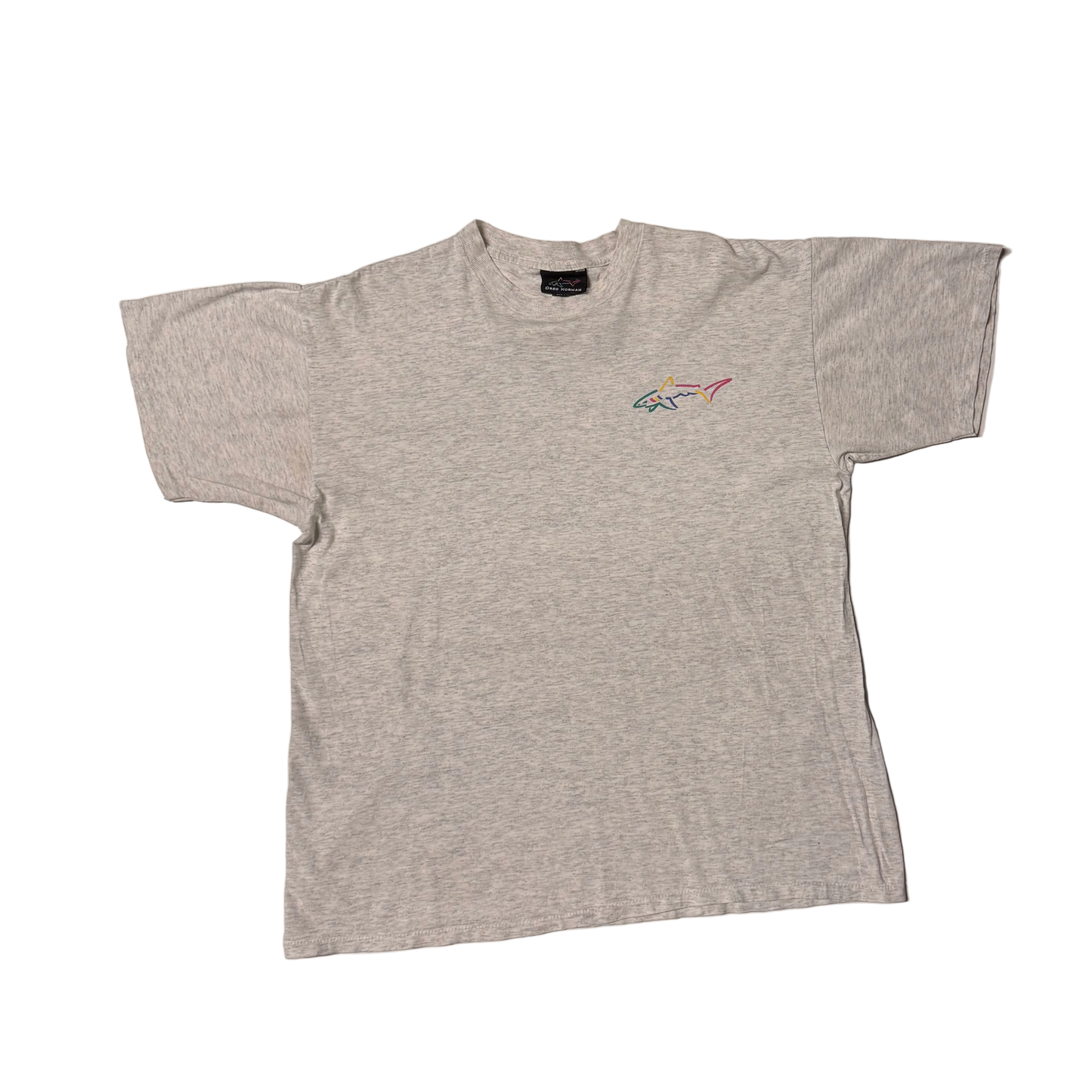 VINTAGE GREG NORMAN GREY W/ SHARK T-SHIRT (XL)