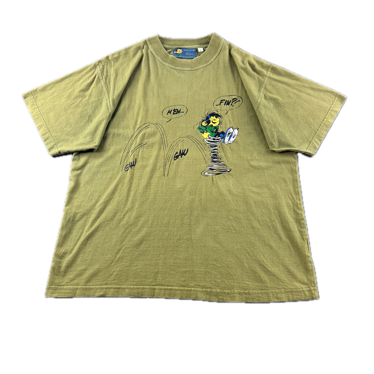 Vintage 2004 Gaston Lagaffe Cartoon Graphic Tee (L)