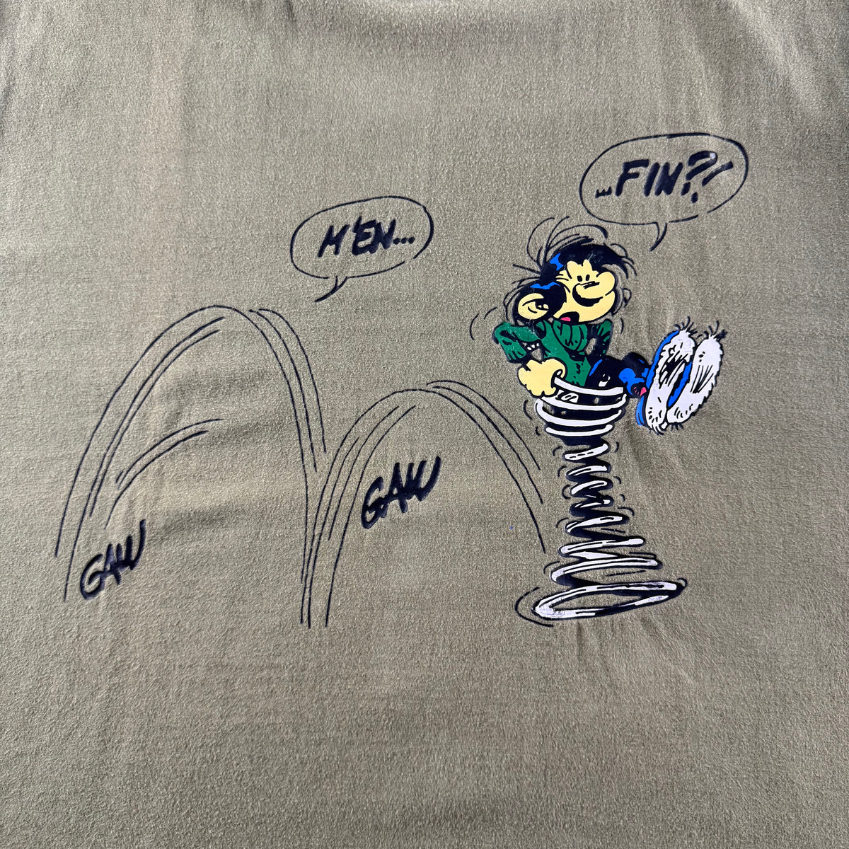Vintage 2004 Gaston Lagaffe Cartoon Graphic Tee (L)
