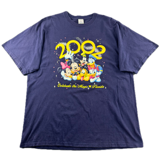 Vintage 2002 Mickey Mouse Oversized Navy T-Shirt (2XL)