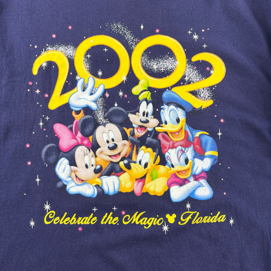 Vintage 2002 Mickey Mouse Oversized Navy T-Shirt (2XL)