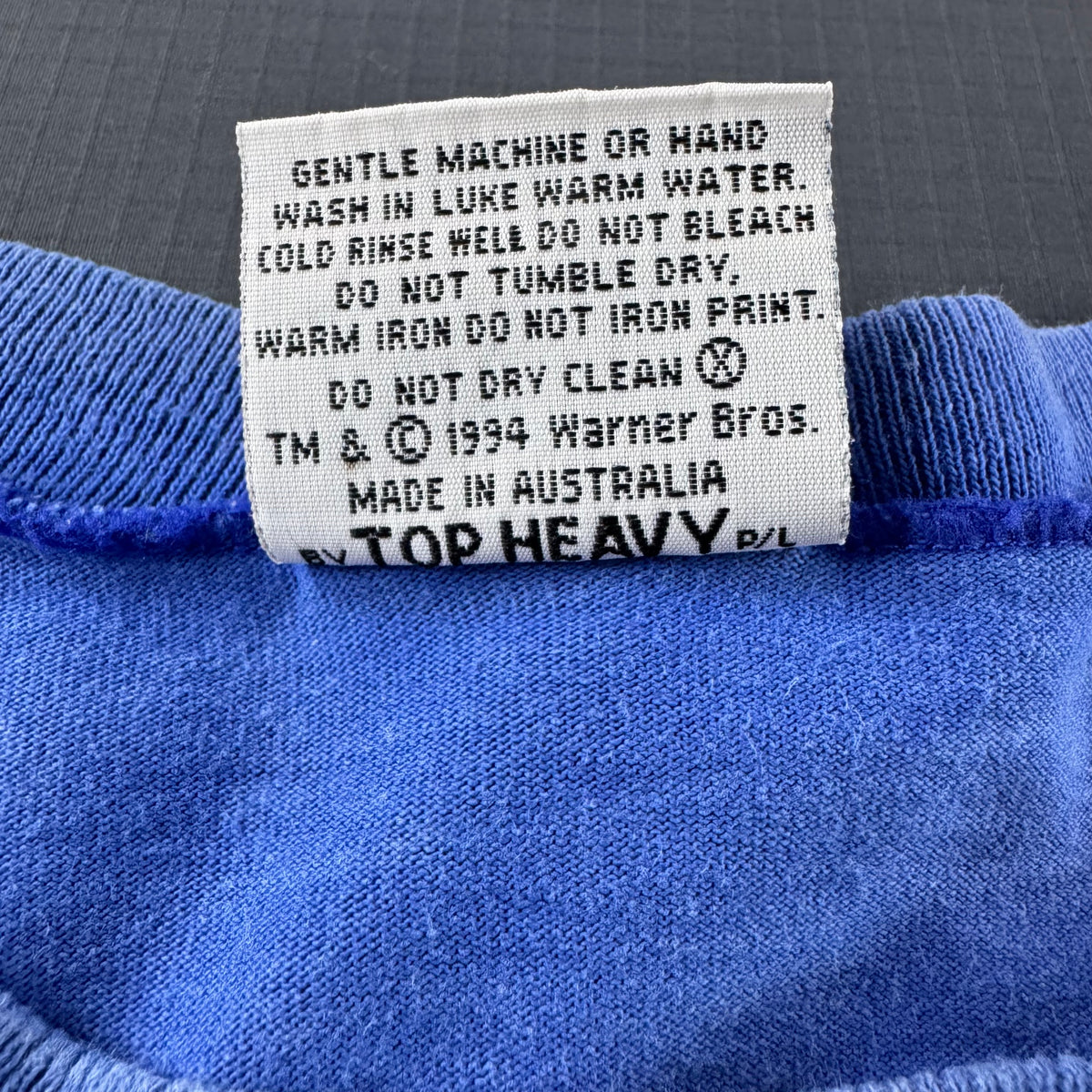 Vintage 1997 Looney Tunes Marvin the Martian Blue Graphic Tee (XL)