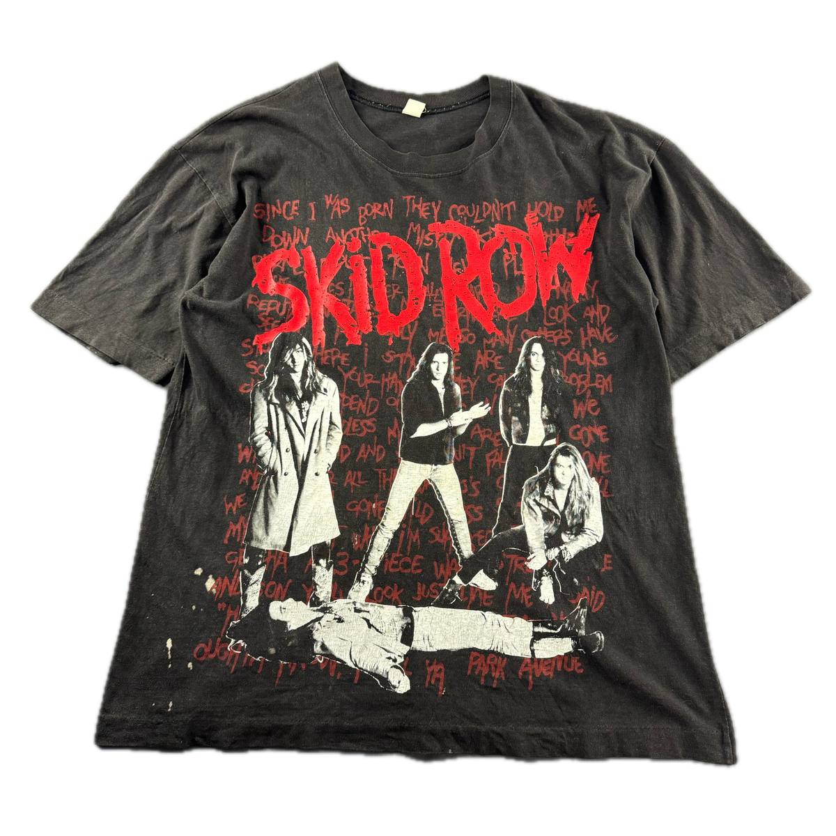 Vintage 1989 Skid Row Live Band Tee (L)