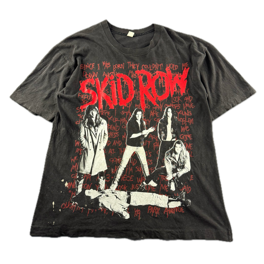 Vintage 1989 Skid Row Live Band Tee (L)