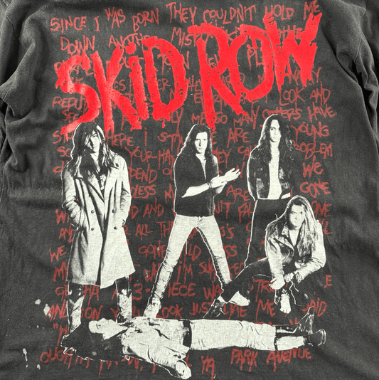 Vintage 1989 Skid Row Live Band Tee (L)