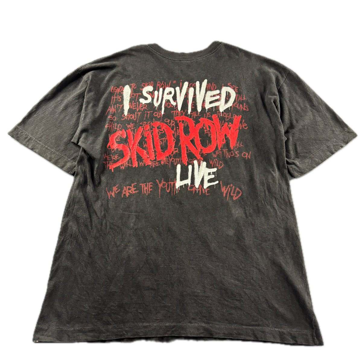 Vintage 1989 Skid Row Live Band Tee (L)