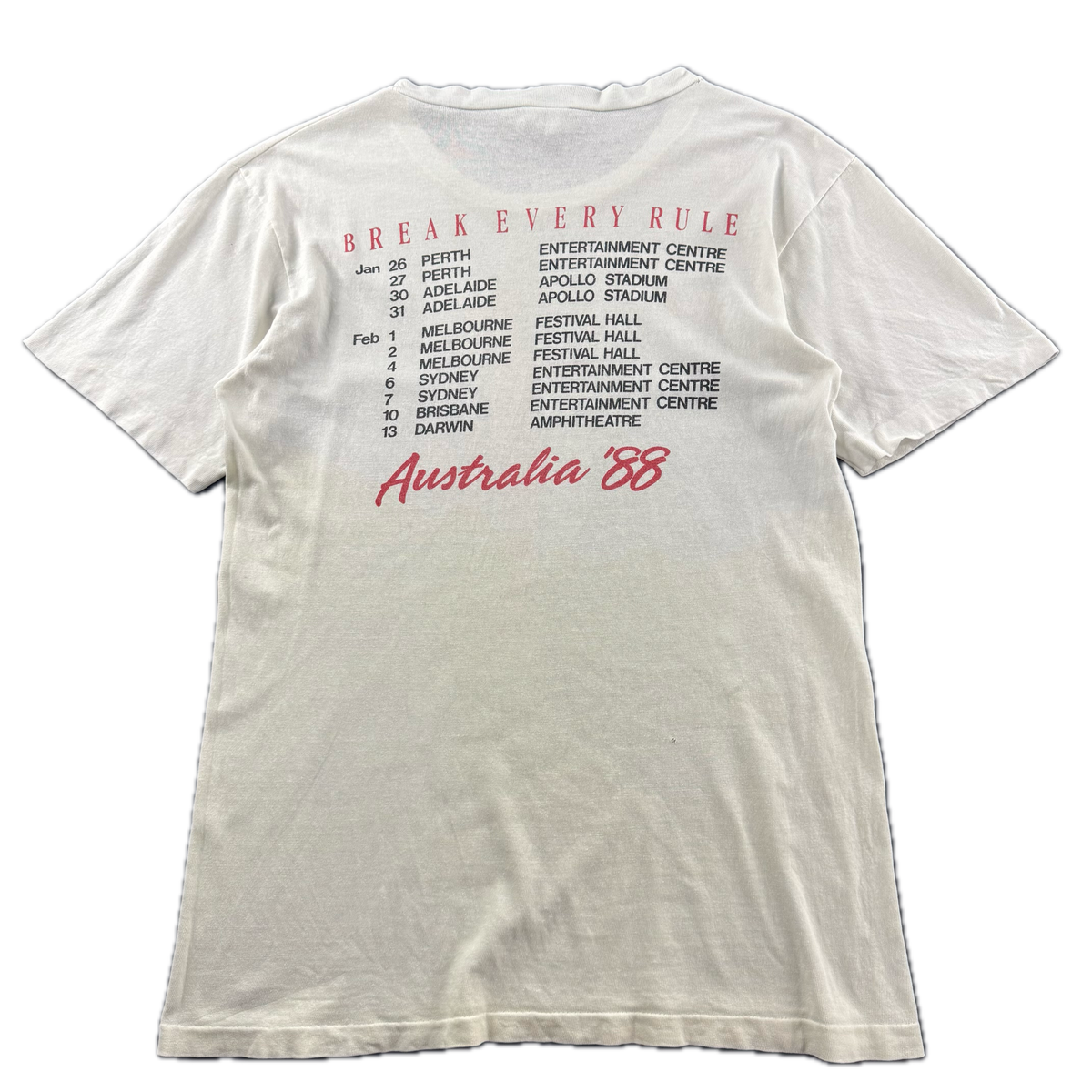 Vintage 1988 Tina Turner Break Every Rule Australian Tour T-shirt (M)