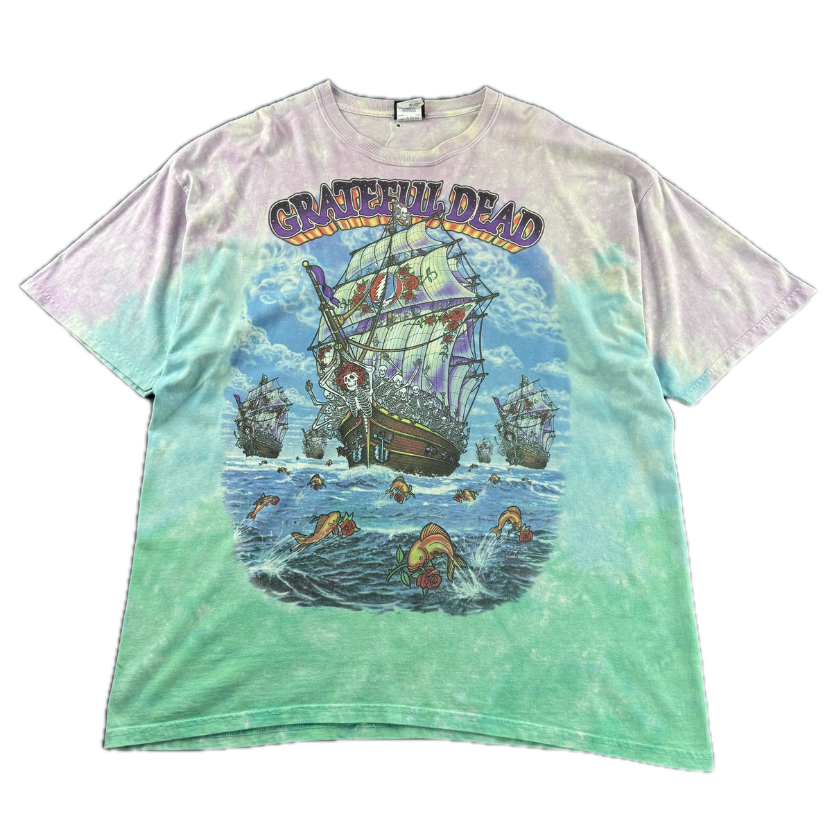Vintage 2001 Grateful Dead Ship of Fools Tie-Dye Double-Sided T-shirt (2XL)