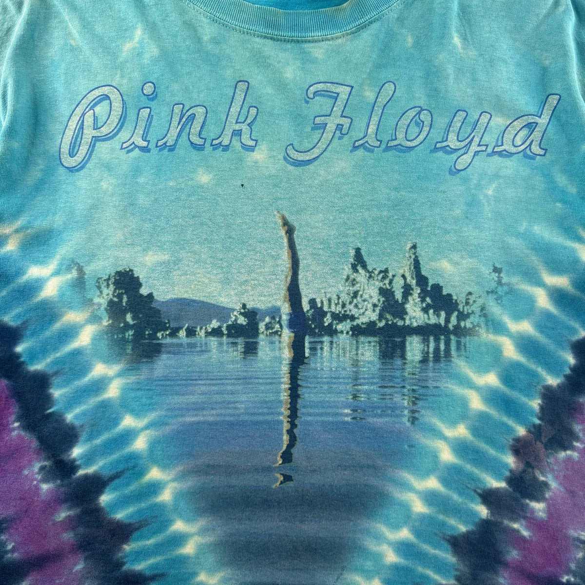 Vintage 2002 Pink Floyd 'Wish You Were Here' Liquid Blue Tie-Dye T-shirt (XL)