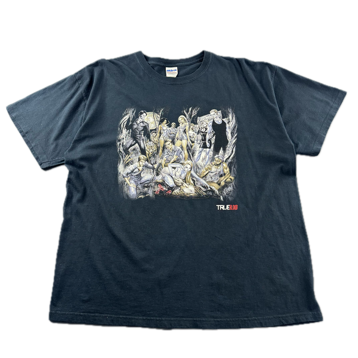 2010 True Blood Comic Graphic Black T-shirt (XL)