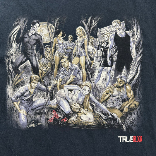 2010 True Blood Comic Graphic Black T-shirt (XL)