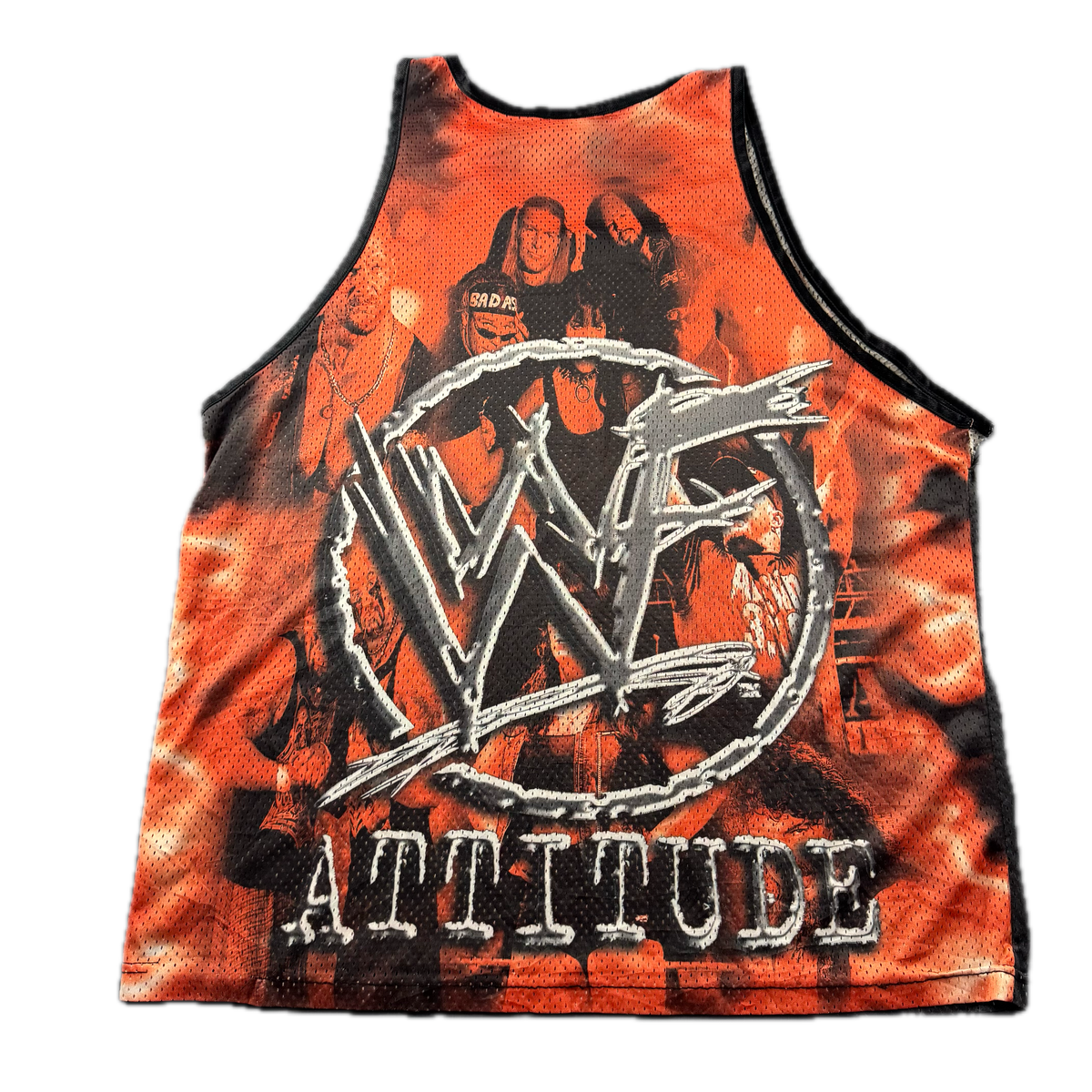 Vintage 1999 WWF The Rock and Attitude Era Mesh Singlet (XL)