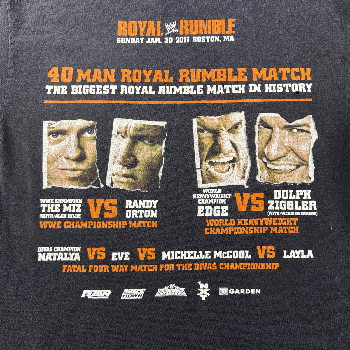2011 WWE Royal Rumble Double Sided T-shirt (M)