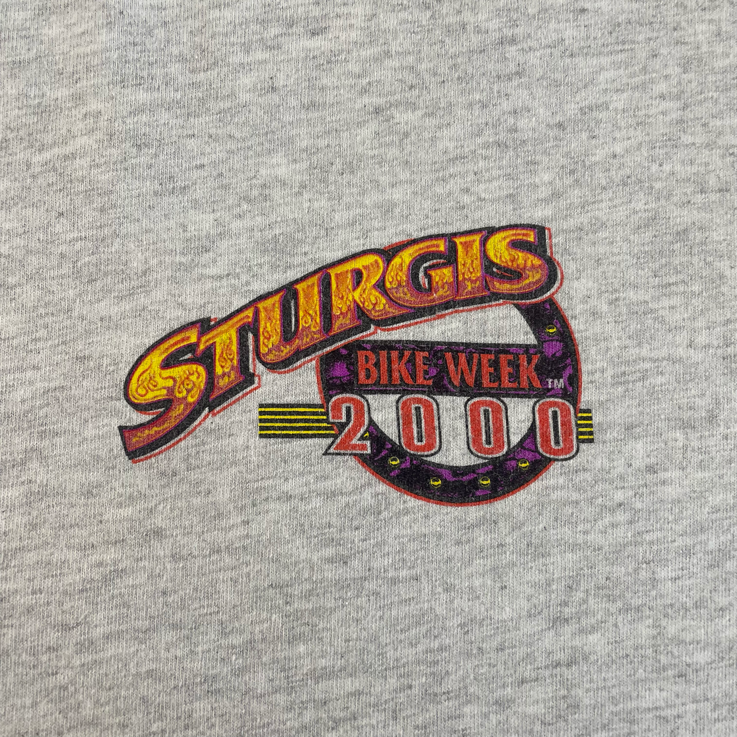 Vintage Oversized Sturgis Bike Week 2000 Grey T-Shirt (XL)