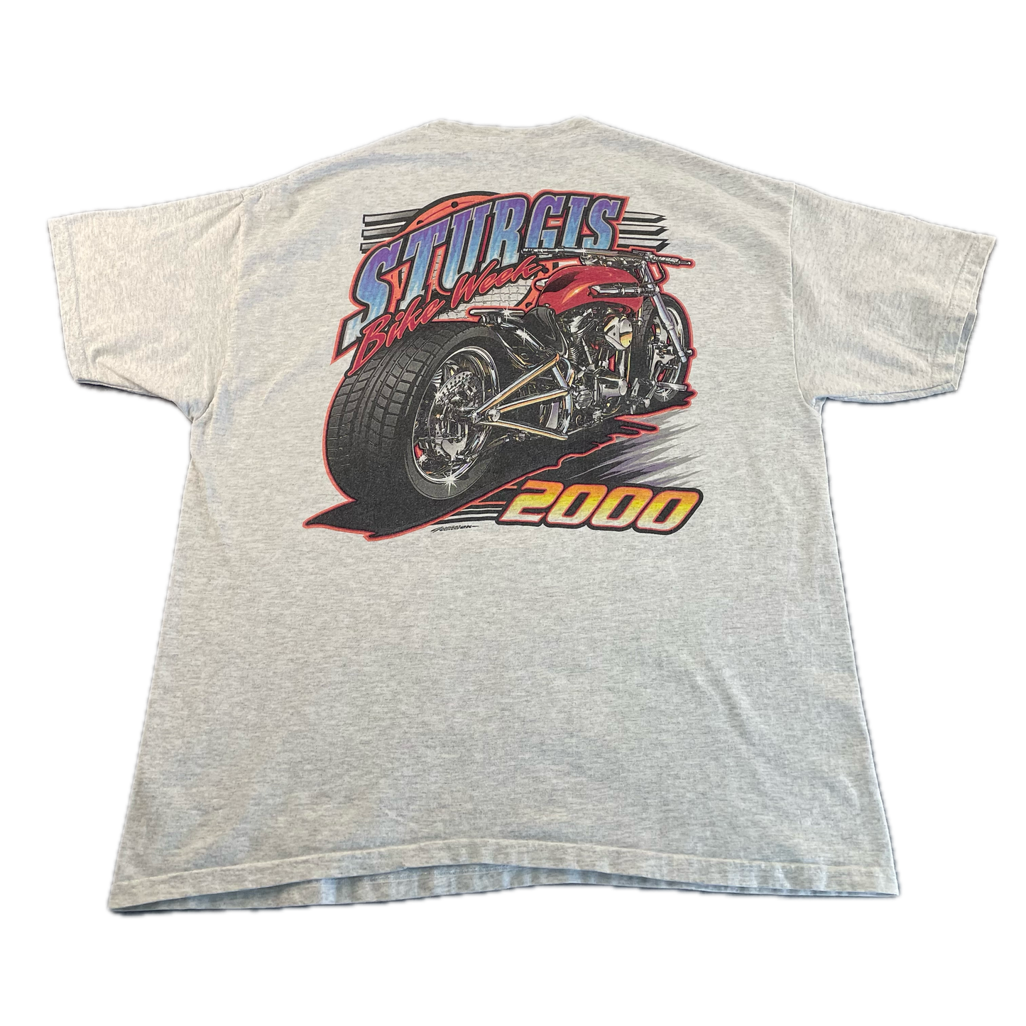 Vintage Oversized Sturgis Bike Week 2000 Grey T-Shirt (XL)