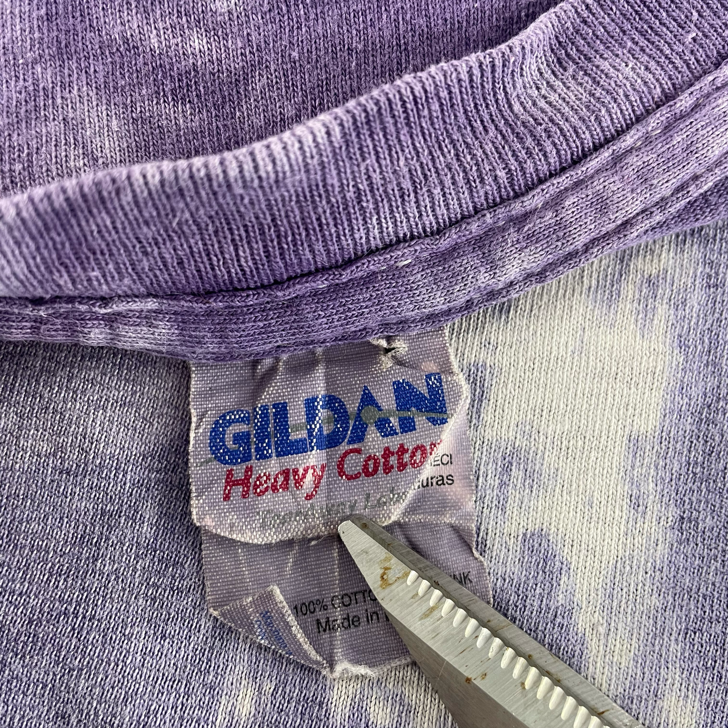 Vintage Oversized Penguin Purple Tie-Dye T-Shirt (2XL)