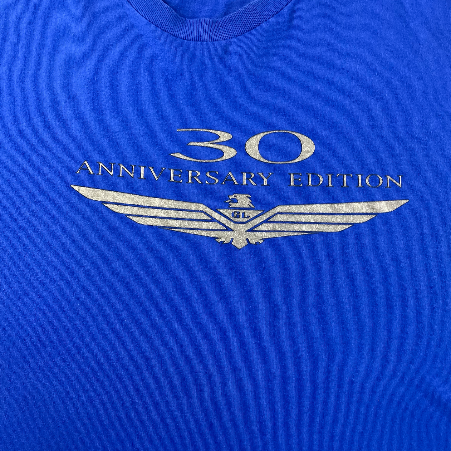 Vintage Oversized Honda Blue 30th Anniversary T-Shirt (2XL)