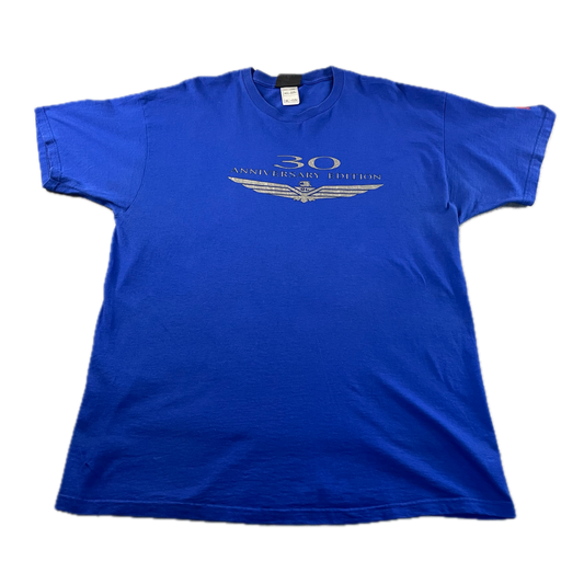 Vintage Oversized Honda Blue 30th Anniversary T-Shirt (2XL)