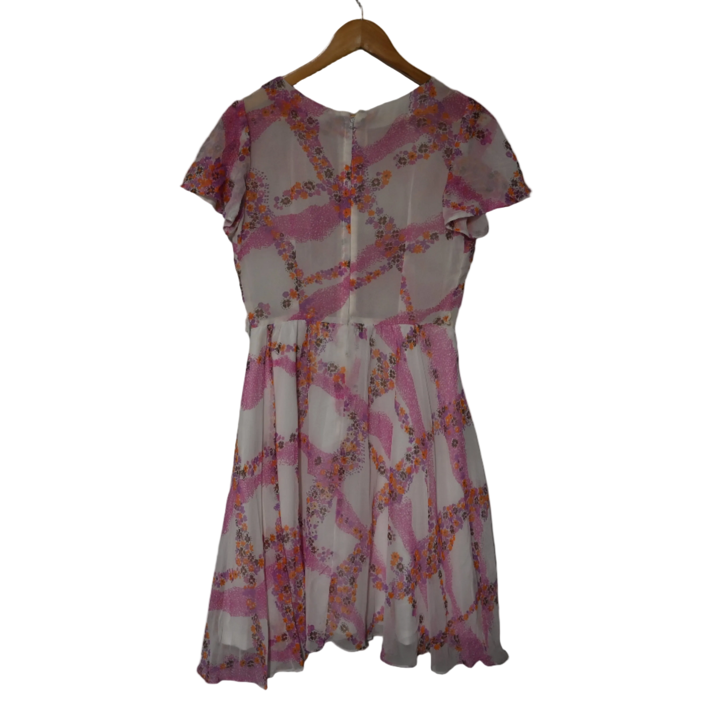 VINTAGE PINK PATTERNED DRESS (S)