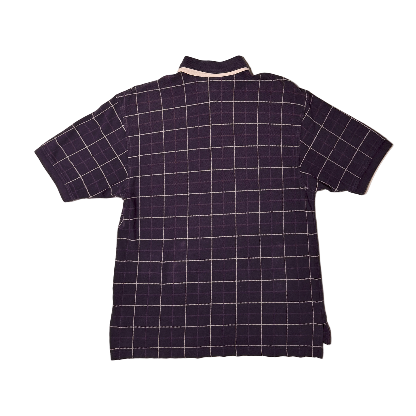 VINTAGE TOMMY HILFIGER PURPLE CHECK POLO (XL)