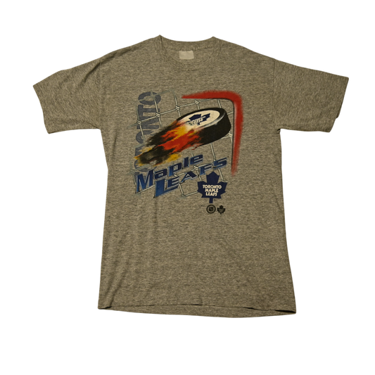 VINTAGE MAPLE LEAF'S GREY T-SHIRT (L)