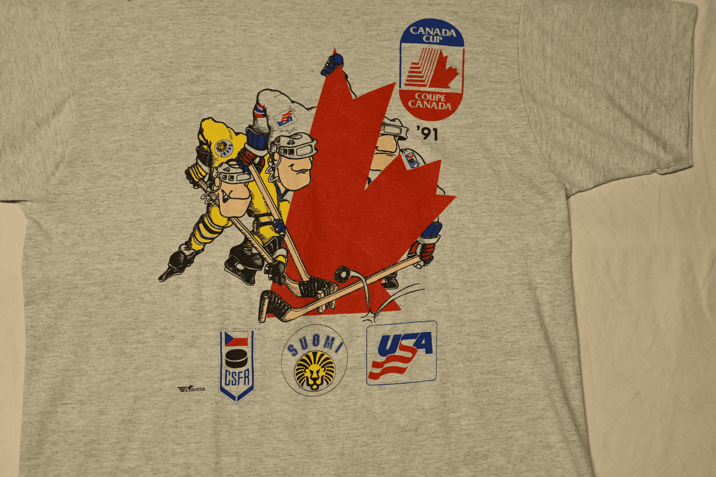 VINTAGE 1991 CANADA CUP GRAY T-SHIRT (XL)