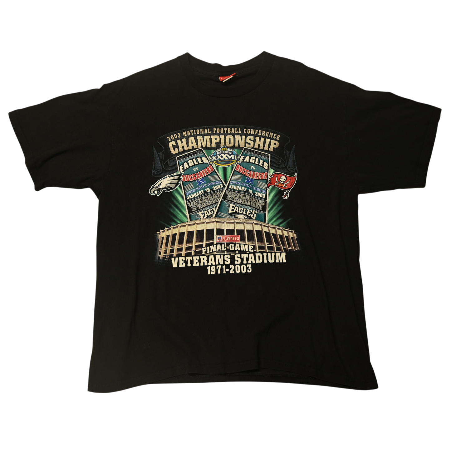 VINTAGE 2003 SUPERBOWL BUCS V EAGLES T-SHIRT (XL)
