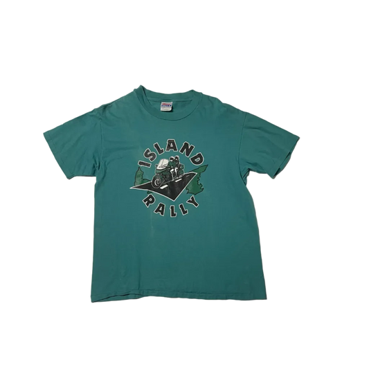 Vintage Island Rally Green T-Shirt (L)