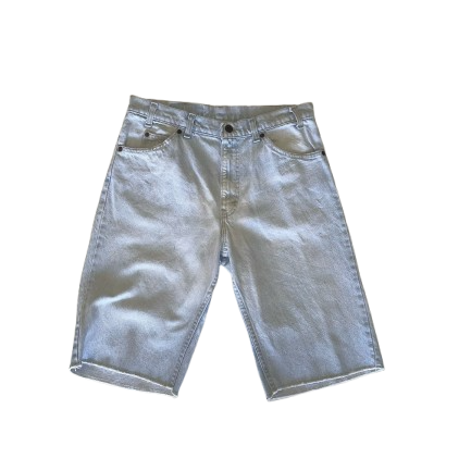 Vintage Levi Orange Tab Denim Shorts Light Blue Wash (32)