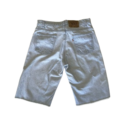 Vintage Levi Orange Tab Denim Shorts Light Blue Wash (32)