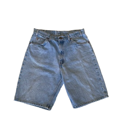 Vintage Levi Orange Tab Denim Shorts Blue Wash (34)